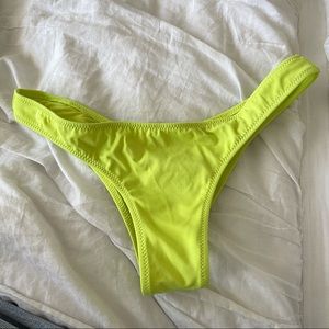 Neon cheeky bikini bottoms